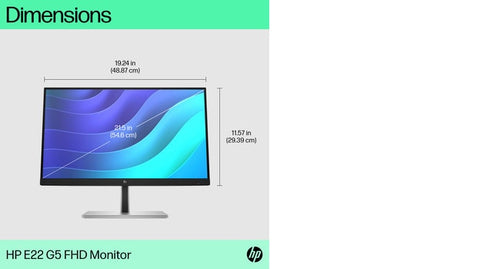 HP E-Series E22 G5 computer monitor 54.6 cm (21.5 HP E-Series E22 G5 computer monitor 54.6 cm (21.5